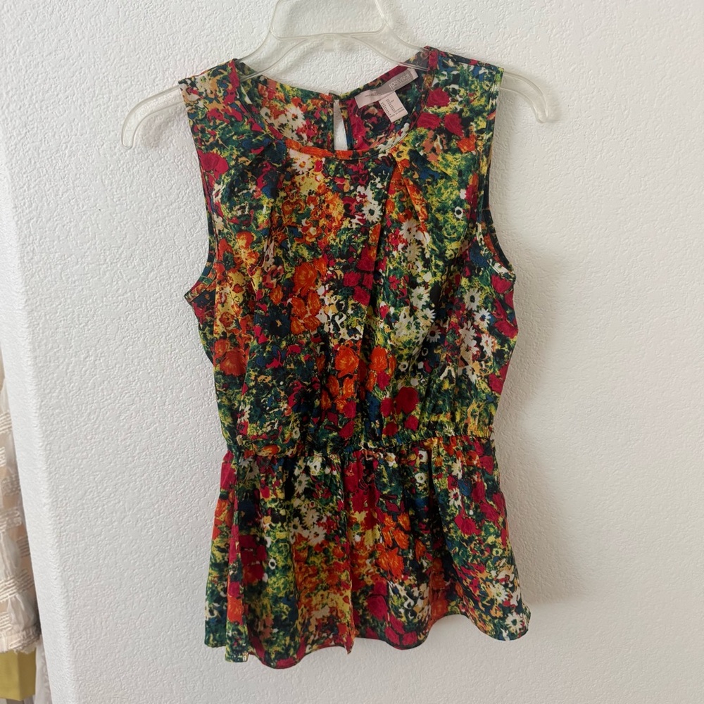 3/$15 Forever 21 Floral Sleeveless Top - Multicolor